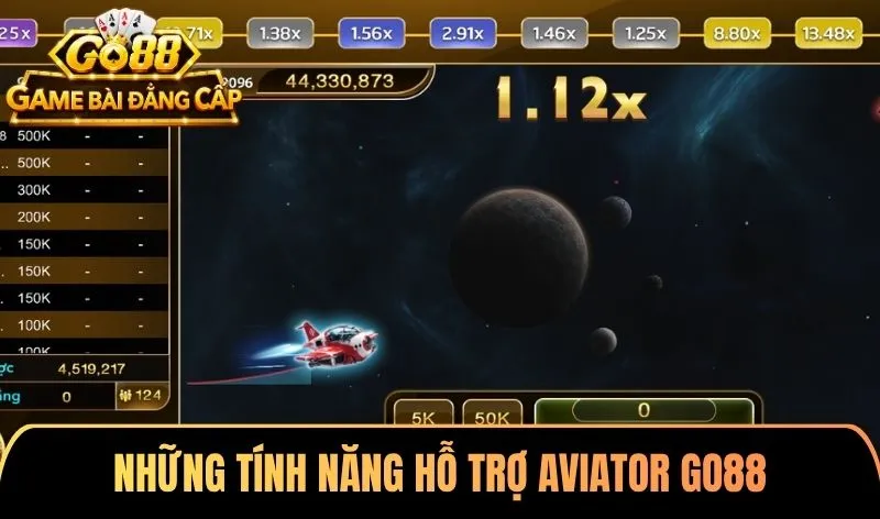 Những tính năng hỗ trợ Aviator Go88